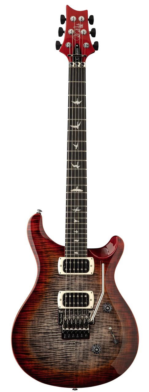PRS SE Custom 24 Floyd Electric Guitar in Charcoal Cherry Burst